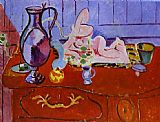 Henri Matisse Pink Statuette and Pitcher on a Red Chest of Drawers painting